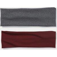 2 Pack Burgundy and Charcoal Grey Bandeau Set