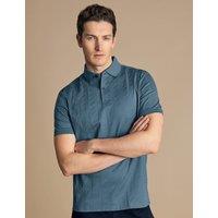 Cotton Rich Striped Textured Polo Shirt