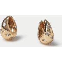 Gold Tone Chubby Hoop Earring