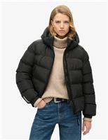 Padded Hooded High Neck Puffer Jacket