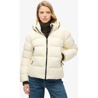 Superdry & Co Padded Hooded High Neck Puffer Jacket White