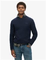 Wool Blend Ribbed Crew Neck Jumper