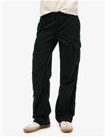 Cotton Rich Cargo Straight Leg Trousers