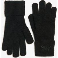 Knitted Ribbed Gloves with Wool