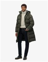 Hooded Padded Longline Parka Jacket