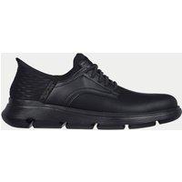 Skechers Wide Fit Garza Gervin Leather Slip-ins Wide Fit Shoes Black