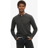 Superdry & Co Overzized Pure Cotton Grandad Collar Top Black