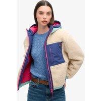 Superdry & Co Hooded Fleece Jacket Cream