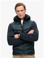 Hooded Knitted Hybrid Jacket