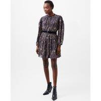 Printed Sequin Blouson Sleeve Mini Dress