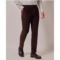 Hawes & Curtis Regular Fit Corduroy Chinos Dark Brown