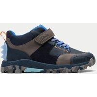 Clarks Kids' Leather Riptape Ankle Boots (7 Small - 2 Large) Navy Mix