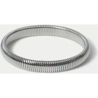 Waterproof Stainless Steel Silver Tone Stretch Bracelet