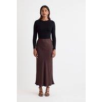 Satin Midaxi A-Line Skirt