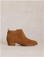 Suede Block Heel Ankle Boots