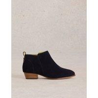 Wide Fit Suede Block Heel Ankle Boots
