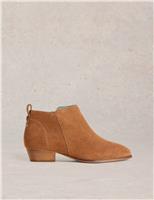 Wide Fit Suede Block Heel Ankle Boots