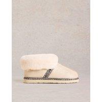 Suede Shearling Slipper Boots