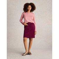 Cotton Rich Cord Knee Length A-Line Skirt