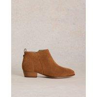 Suede Block Heel Ankle Boots