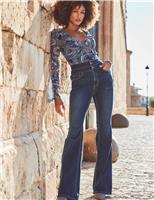 Contour Waist Kick Flare Jeans