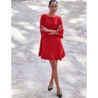 Ruffle Hem Shift Dress