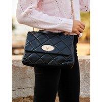 Quilted Clasp Detail Cross Body Bag