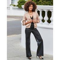 Leather Wide Leg Trousers