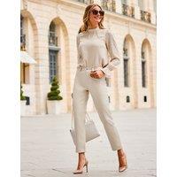 Faux Leather Straight Leg Trousers