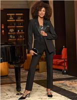 Satin Stripe Tapered Leg Trousers