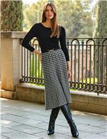 Gingham Midi Skater Dress