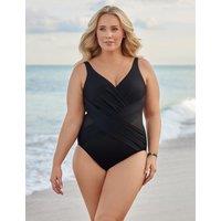 Crossover Extra Firm Control Wrap V-Neck Plus Swimsuit