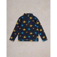 Pure Cotton Star Print Half Zip Sweatshirt (3-10 Yrs)