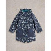 Bike Print Hooded Raincoat (3-10 Yrs)