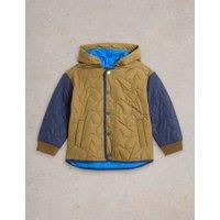 Star Quilted Hooded Coat (3-10 Yrs)