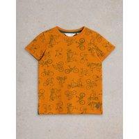 Pure Cotton Bicycle Print T-Shirt (3-10 Yrs)