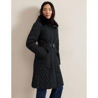 Quilted Belted Longline Puffer Coat