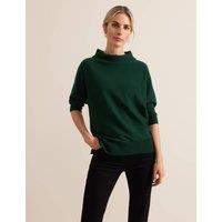 Funnel Neck Batwing Sleeve Jumper
