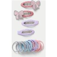 Pink and Purple Hair band and Clip Set