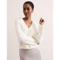 Textured V-Neck Cardigan