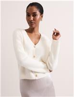 Phase Eight Textured V-Neck Cardigan Ivory