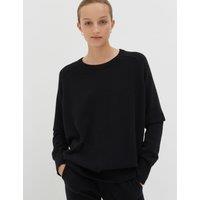 Chinti & Parker Pure Cashmere Crew Neck Relaxed Jumper Black