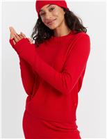 Wool Rich Fingerless Gloves With Cashmere