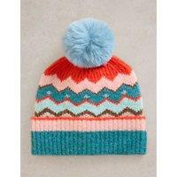 Fair Isle Beanie Hat with Wool