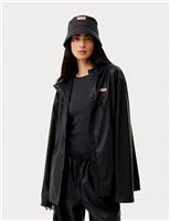 Hunter Izzy Hooded Rain Jacket Black