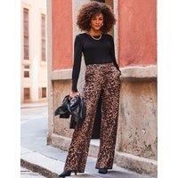 Leopard Print Wide Leg Trouser
