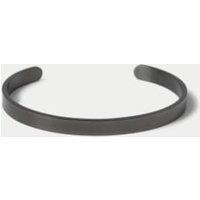 Waterproof Stainless Steel Gunmetal Open Cuff Bracelet