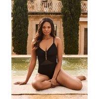 Extra Firm Control Wired V-Neck Swimsuit