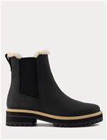 Leather Flat Chelsea Boots