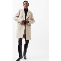 Wool Blend Collared Longline Tailored Coat